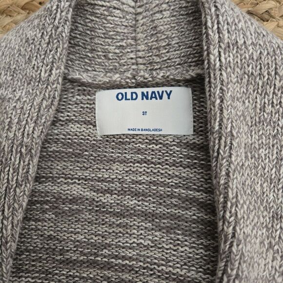 Old Navy Open Front Grey Marled Cardigan Toddler Girl Size 3T New with Tags- S9 - Picture 3 of 5